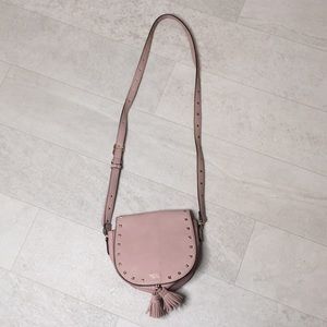 VS Crossbody Purse Blush Pink Fringe Pouch Boho